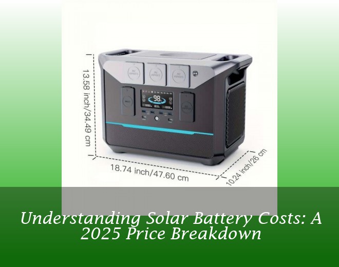Understanding Solar Battery Costs: A 2025 Price Breakdown